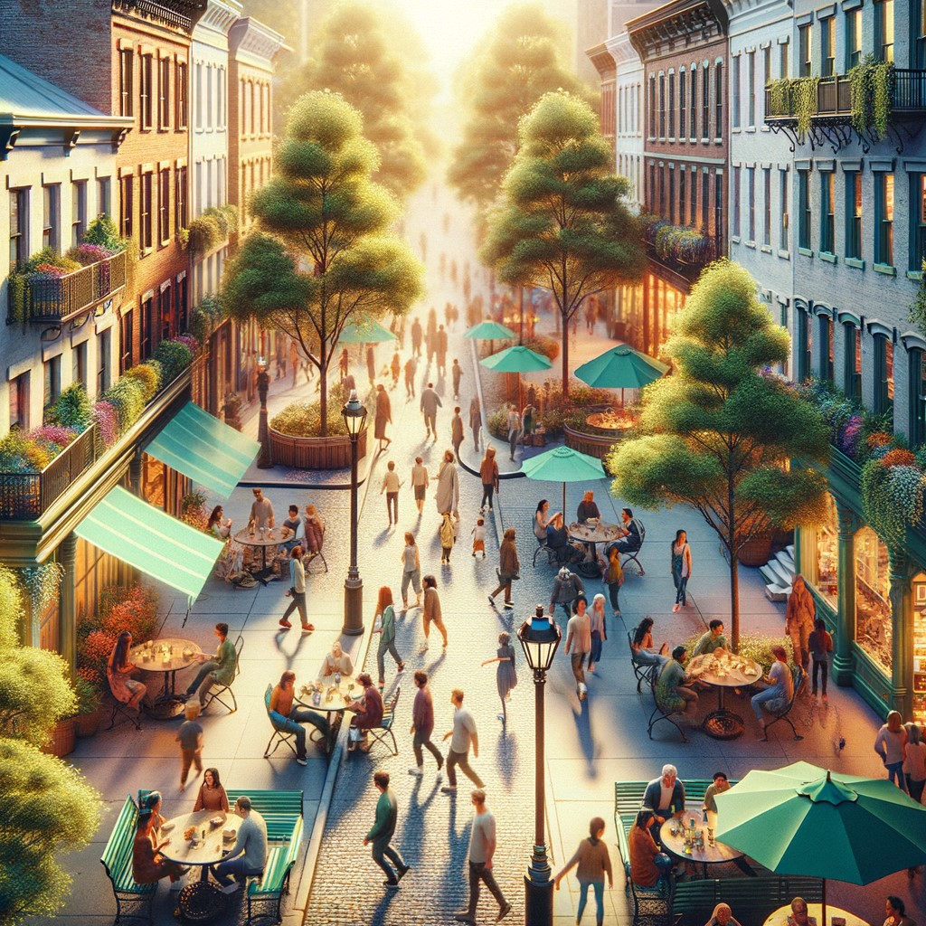 Small healthy downtown